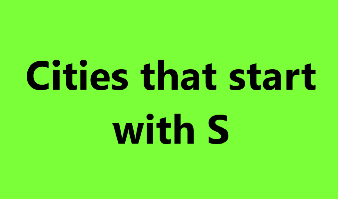 Cities that start with S