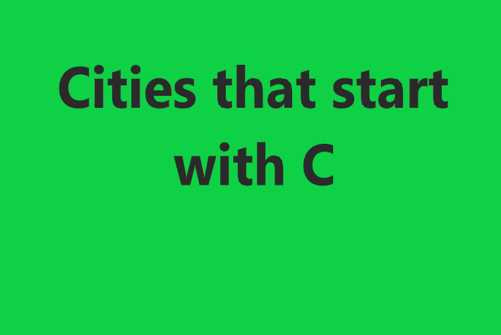 Cities that start with С