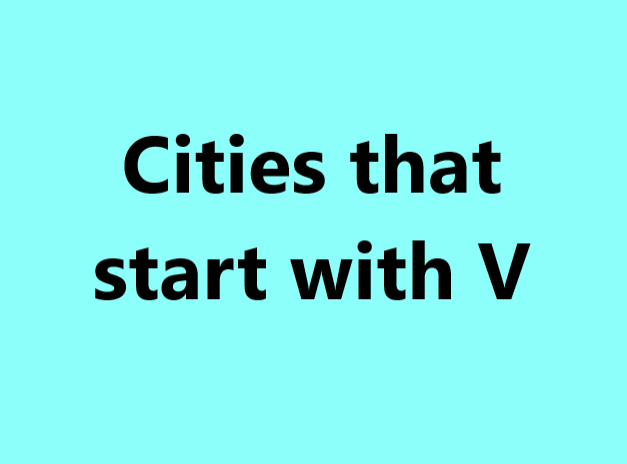 cities that start with v
