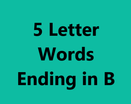 5 letter words ending in b